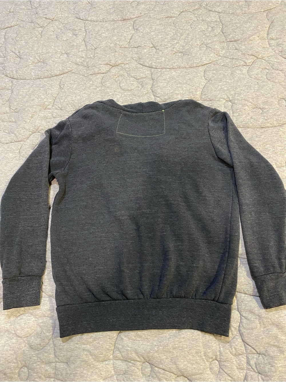 Aviator Nation Kids 5 Stripe Rainbow Zip Hoodie Charcoal Size 6 - Picture 2 of 5